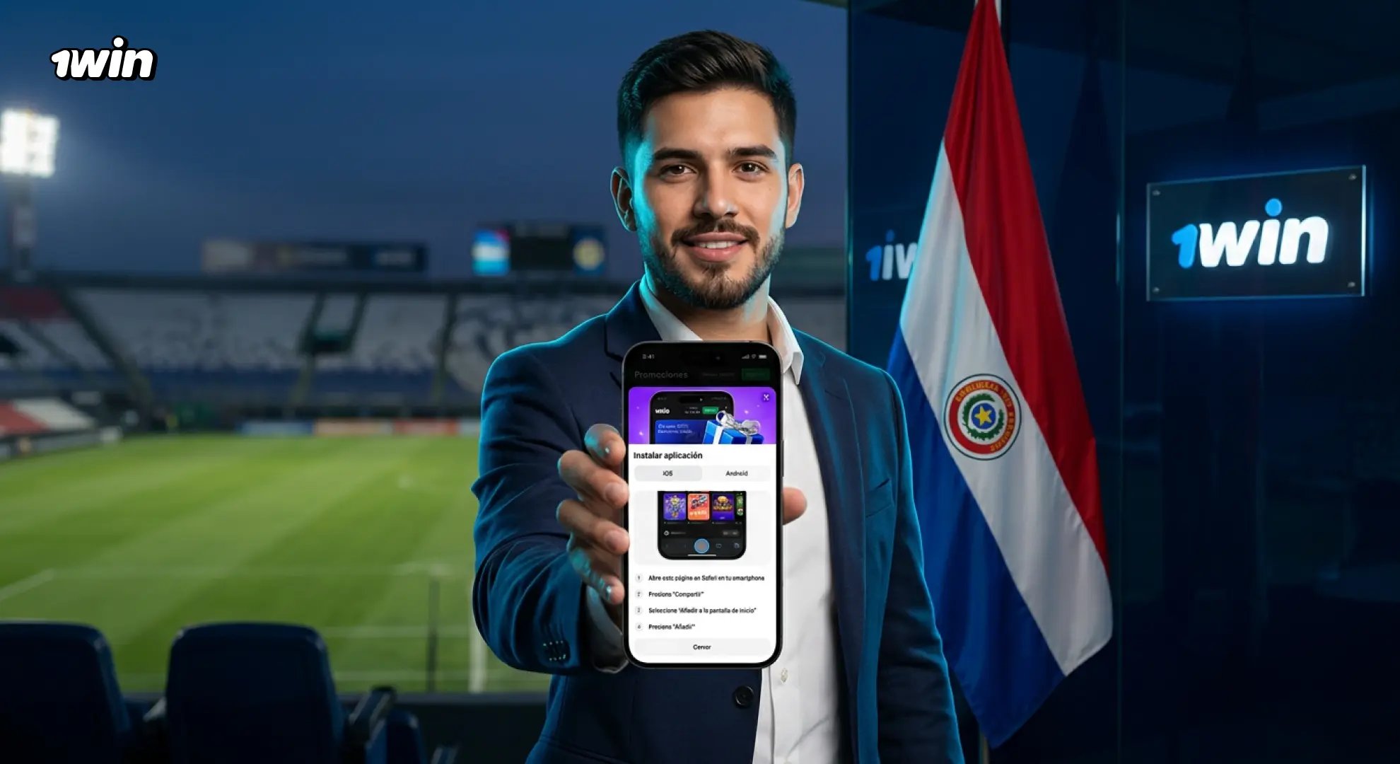 Instalación de la aplicación 1win en un teléfono Android